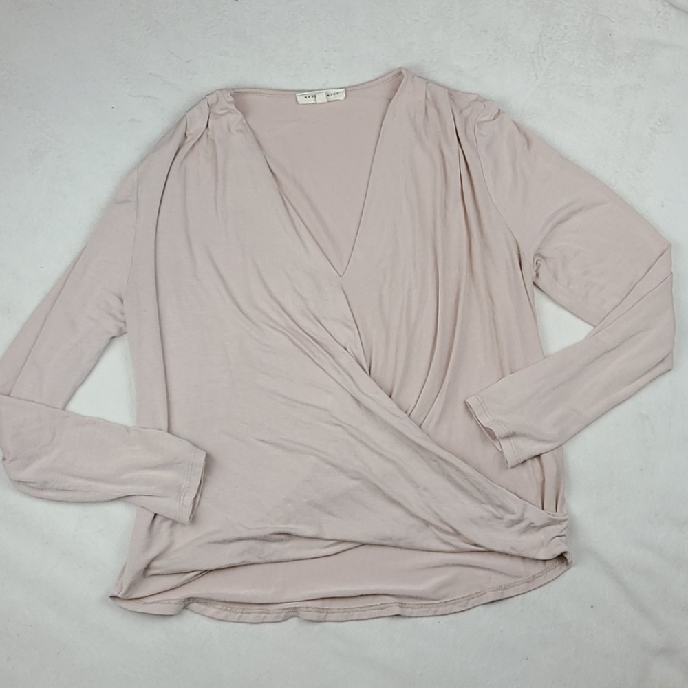 Wasabi +Mint Surplice top